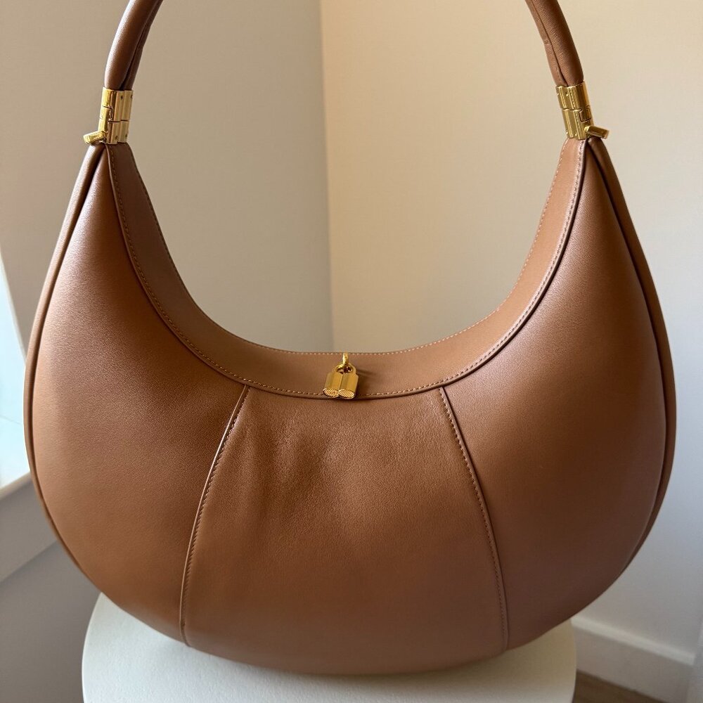 Songmont Large Luna Bag Caramel Leather & Suede New Without Tags - Picture 4 of 13